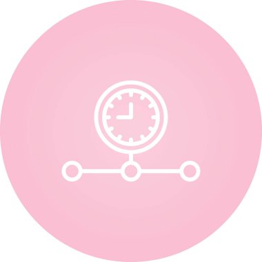 Zaman Çizgisi Web simgesi vektör çizimi