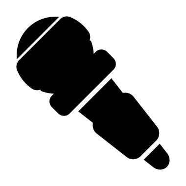 mikrofon web simgesi, vektör çizim