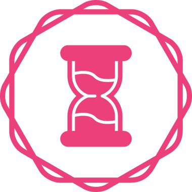 Kum saati. Web simgesi basit illüstrasyon