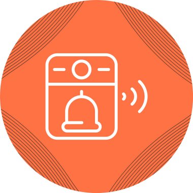 Video Kapı Çanı simgesinin vektör illüstrasyonu