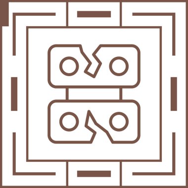 Veri Kırma Simgesi, İzole Vektör İllüstrasyonu 