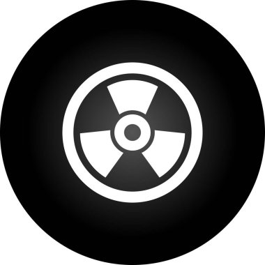 Radyasyon. Web simgesi basit illüstrasyon 