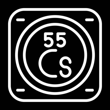 Periyodik tablonun kimyasal elementinin web illüstrasyonu