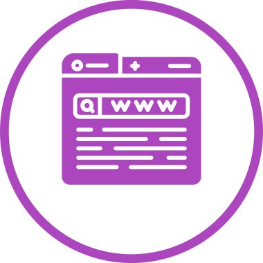 Web sitesi simgesi, vektör illüstrasyonu basit tasarım