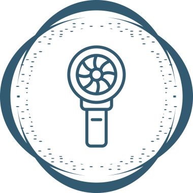 Taşınabilir hayran simgesi, vektör illüstrasyonu