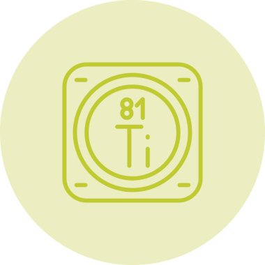 Periyodik tablonun kimyasal elementinin web illüstrasyonu