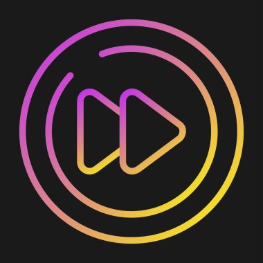 Video Sonraki Parça Çemberi simgesi, ana hat vektörü