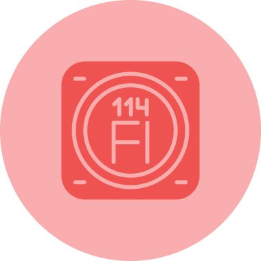 Kimyasal Element Web simgesi vektör çizimi