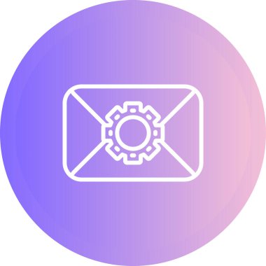 Zarf web simgesi, basit illüstrasyon