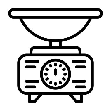 Ölçek simgesinin vektör illüstrasyonu 