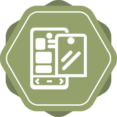 Akıllı telefon simgesinin vektör illüstrasyonu 