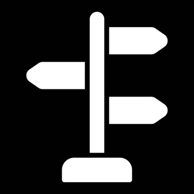 Turist rotası illüstrasyonunda ahşap tabela 