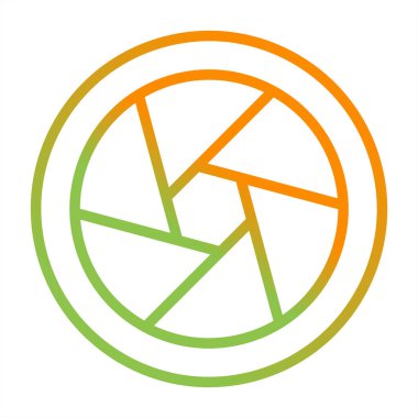 Fotoğraf Merceği simgesinin vektör illüstrasyonu