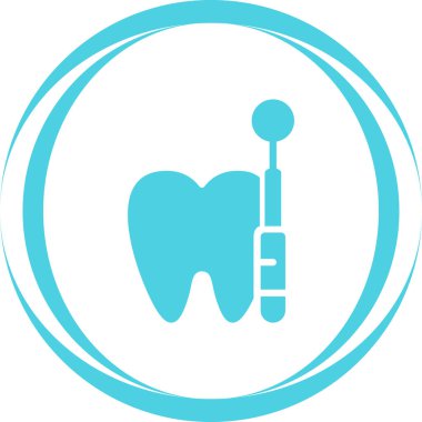 Diş simgesinin vektör illüstrasyonu 