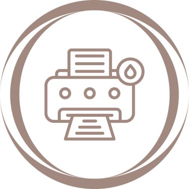 Inkjet Yazıcı vektör simgesi basit illüstrasyon