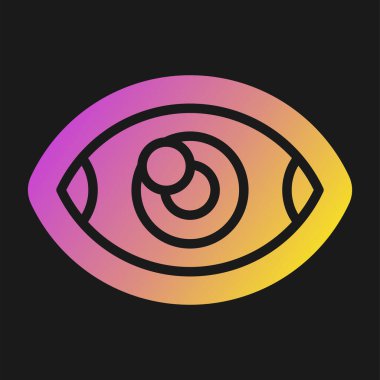 vizyon web simgesi basit illüstrasyon