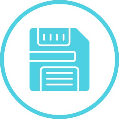 Eski depo işareti. Kaydet düğmesi. Beyaz arkaplanda disket simgesi, vektör illüstrasyonu.