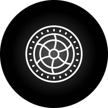 Soğutma hayran simgesi, vektör illüstrasyonu