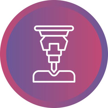 Kaya matkabı aracı simgesi, basit biçim