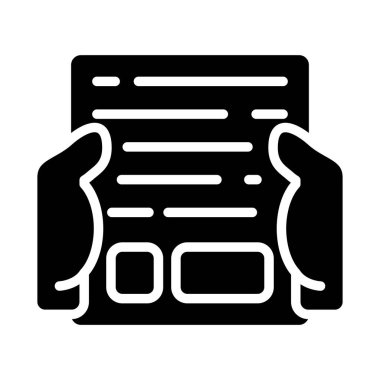 belge web simgesi, vektör illüstrasyonu