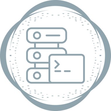 SSH Ev Sahipliği Web simgesi, vektör illüstrasyonu 