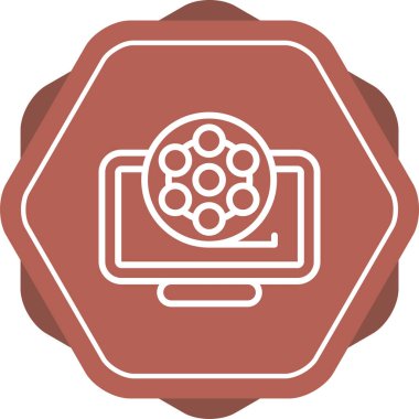 Film makarası web simgesi, basit vektör illüstrasyonu