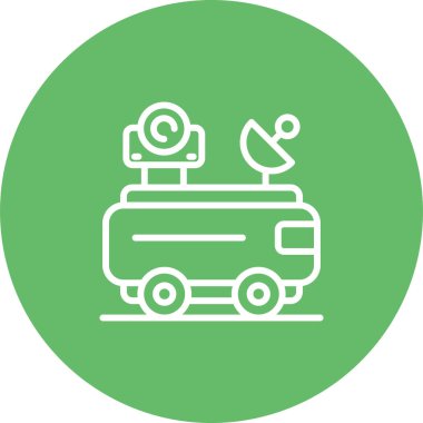 moon rover. Web simgesi basit illüstrasyon