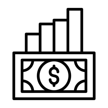 Maliyet web simgesi basit illüstrasyon