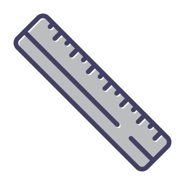 Düz cetvel simgesinin vektör çizimi 