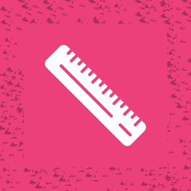 Düz cetvel simgesinin vektör çizimi 