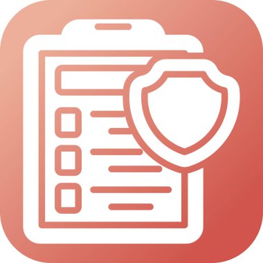 Sigorta simgesi beyaz arka plan üzerinde izole 