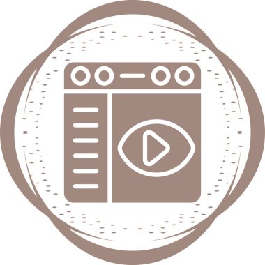 Tarayıcı web simgesi, basit illüstrasyon