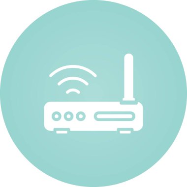 Wi-Fi yönlendirici simgesi, vektör illüstrasyonu