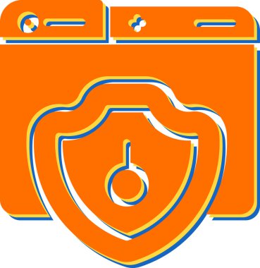 Koruma Ağı simgesinin vektör illüstrasyonu 