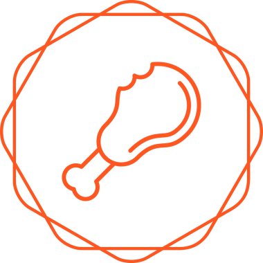 Tavuk ağı simgesi, basit vektör illüstrasyonu