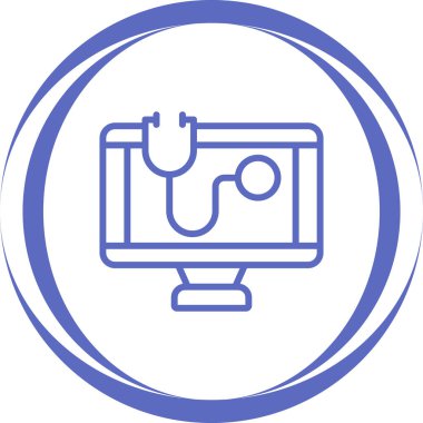 Tıbbi steteskopun basit vektör çizimi