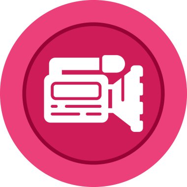Camcorder modern simgesinin vektör çizimi
