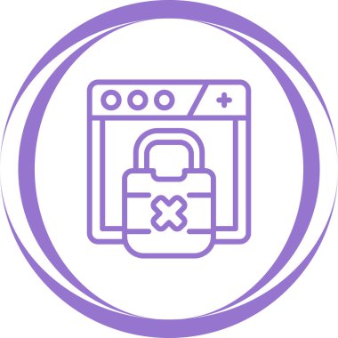 Tarayıcı web simgesi, basit illüstrasyon