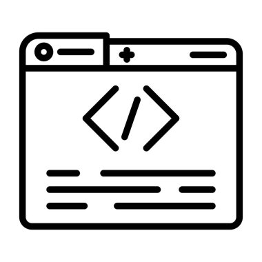 Programlama simgesinin vektör illüstrasyonu