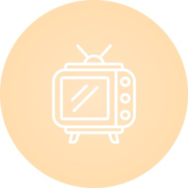 Televizyon. Web simgesi basit illüstrasyon 