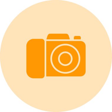 DSLR kamera simgesi, vektör illüstrasyonu 