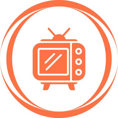 Televizyon. Web simgesi basit illüstrasyon 
