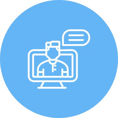 çevrimiçi öğrenme simgesi vektör illüstrasyonu 