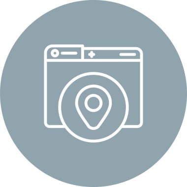 konum web simgesi vektör illüstrasyonu
