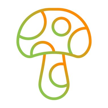 Mantar. Web simgesi basit illüstrasyon 