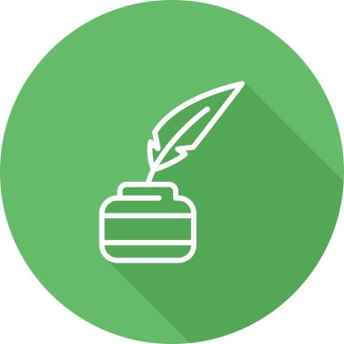 Tüy kalem. Web simgesi basit illüstrasyon