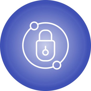 Web sitesi güvenlik kilidi ikon vektör çizimi 