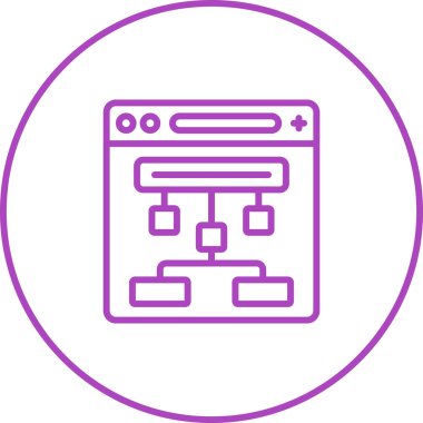 Tarayıcı web simgesi, basit illüstrasyon