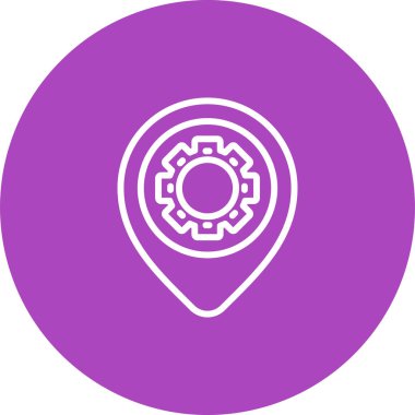 konum pin simgesi, vektör illüstrasyonu  