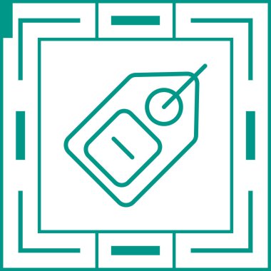 etiket web simgesi vektör illüstrasyonu 